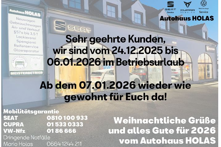 Öffnungszeiten 2025
